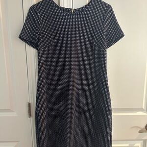 Calvin Klein chic Navy and White Checkered Dress